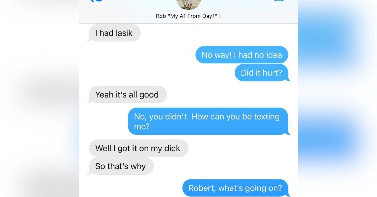image of The exchange started when Rob Kardashian claimed he got 'LASIK.'