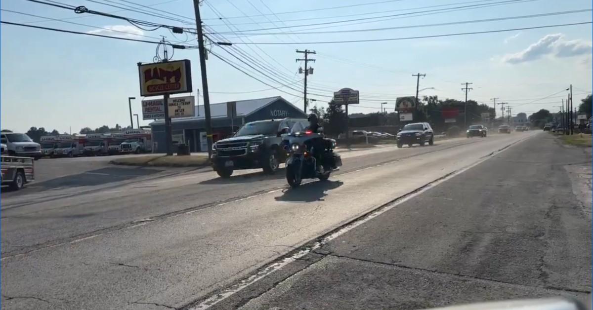 secret service led motorcade