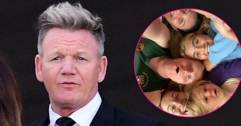 split photo of Gordon Ramsay & his family