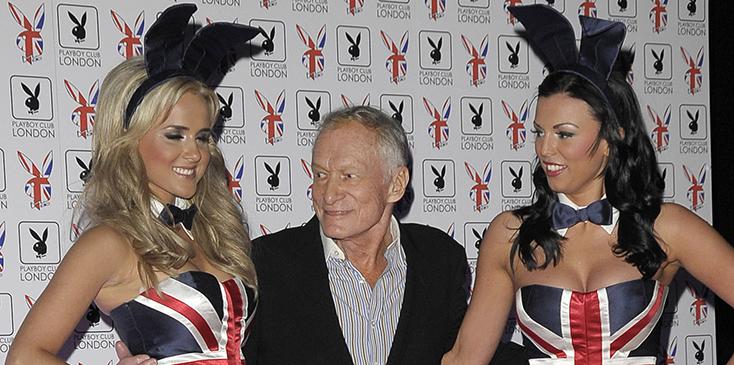 Hugh Hefner at the Gala Launch Party for the New Playboy Club in London