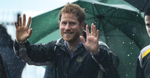 Prince Harry Australia Visit Rain Photos Long