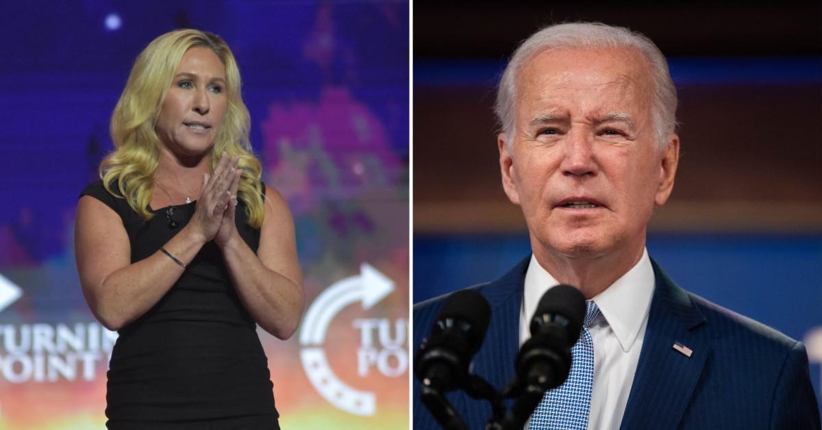 marjorie taylor greene claims joe bidens presidency unraveling