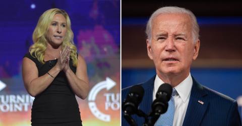marjorie taylor greene claims joe bidens presidency unraveling