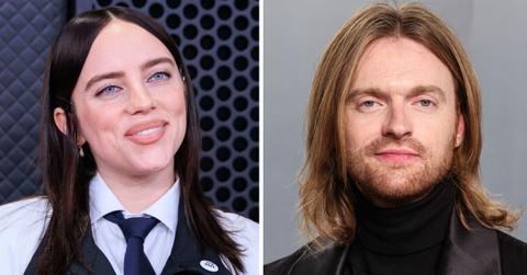 split photo of Billie Eilish and Finneas
