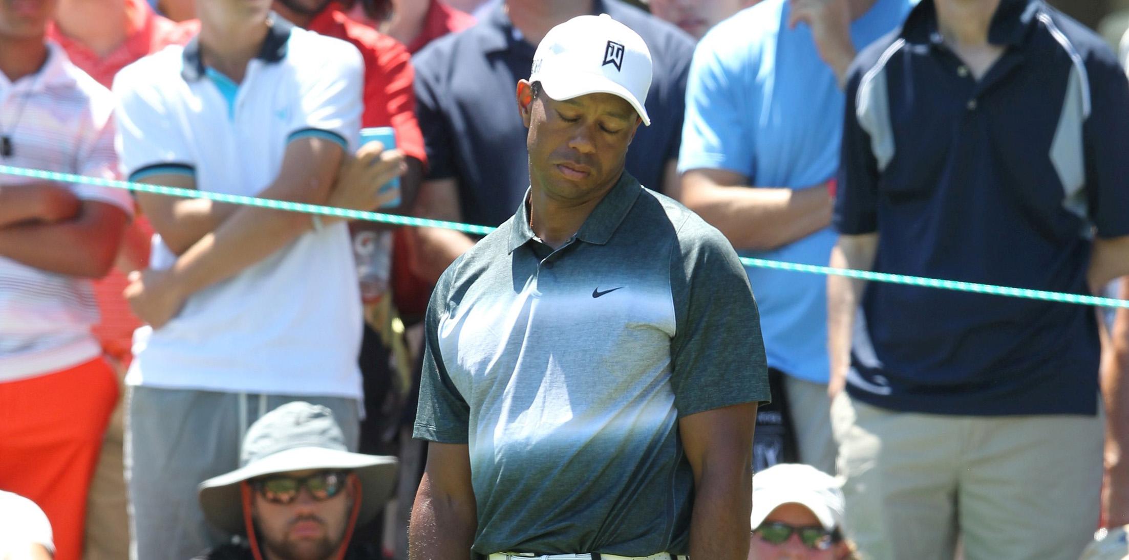 Tiger Woods and Nick Watney at round 2 of the Quicken Loans National in Virginia