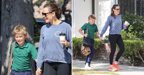 jennifer garner and samuel affleck are seen in los angeles california pp