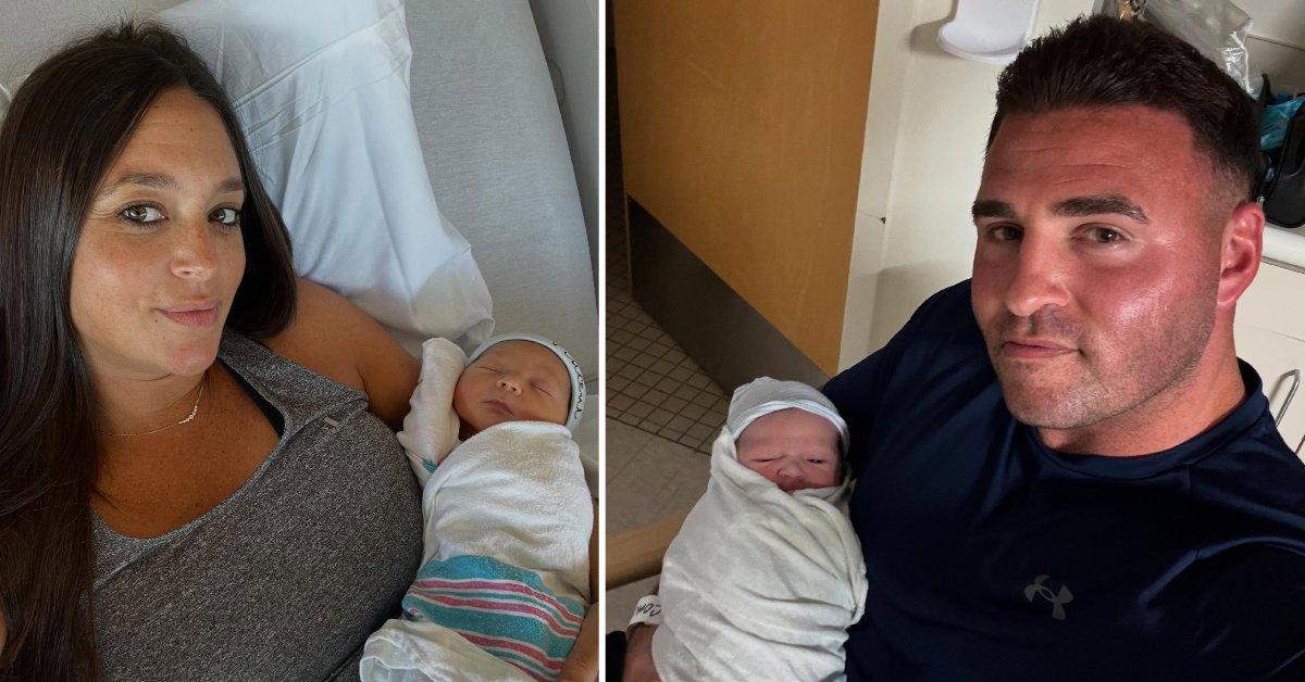 Photo of Samantha Giancola and her fiancé, Justin May, welcomed son Vicent on August 20.
