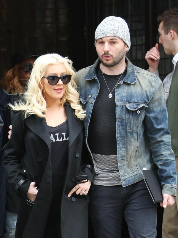 Christina Aguilera and fiance Matthew Rutler in New York City