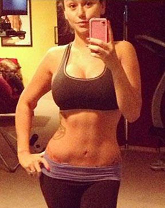 //ok__news jwoww gym selfie