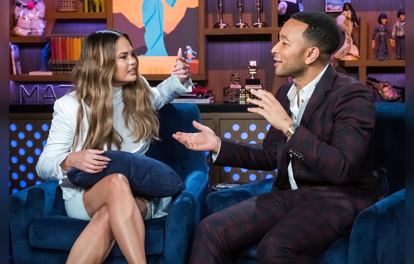 Chrissy Teigen and John Legend play a game on Watch What Happens Live