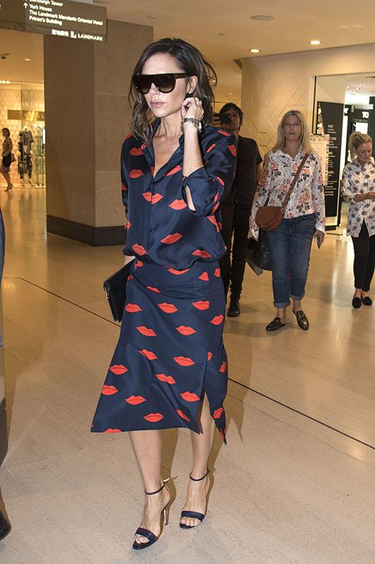 Victoria Beckham makes an appearance at her Hong Kong store