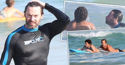 hugh jackman surf rescue son ocean