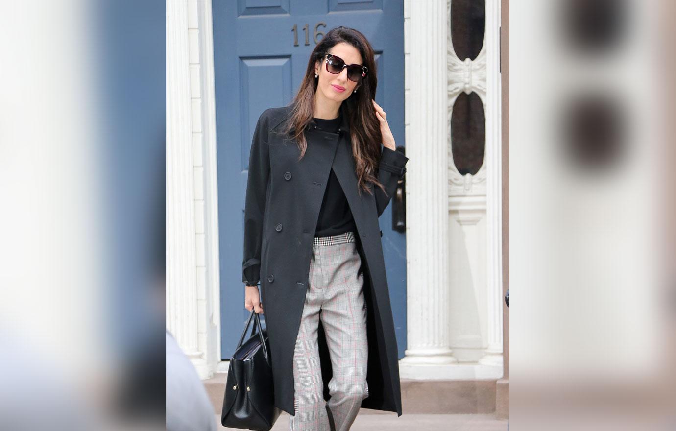 Amal Clooney was spotted leaving the Greenwich Hotel, after a meeting in New York City