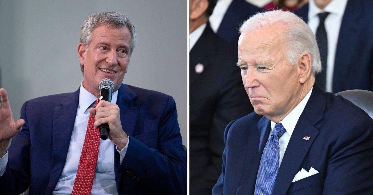 Composite photo of Bill de Blasio and Joe Biden