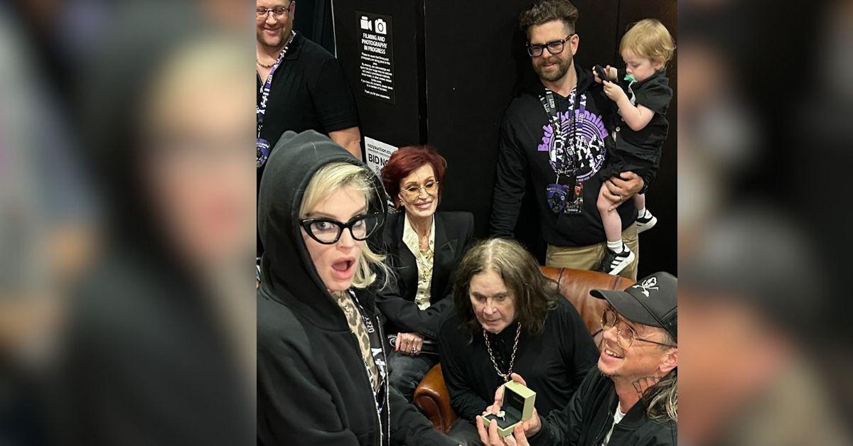 image of Kelly Osbourne's partner, Sid Wilson, proposed at Ozzy Osbourne's final concert.