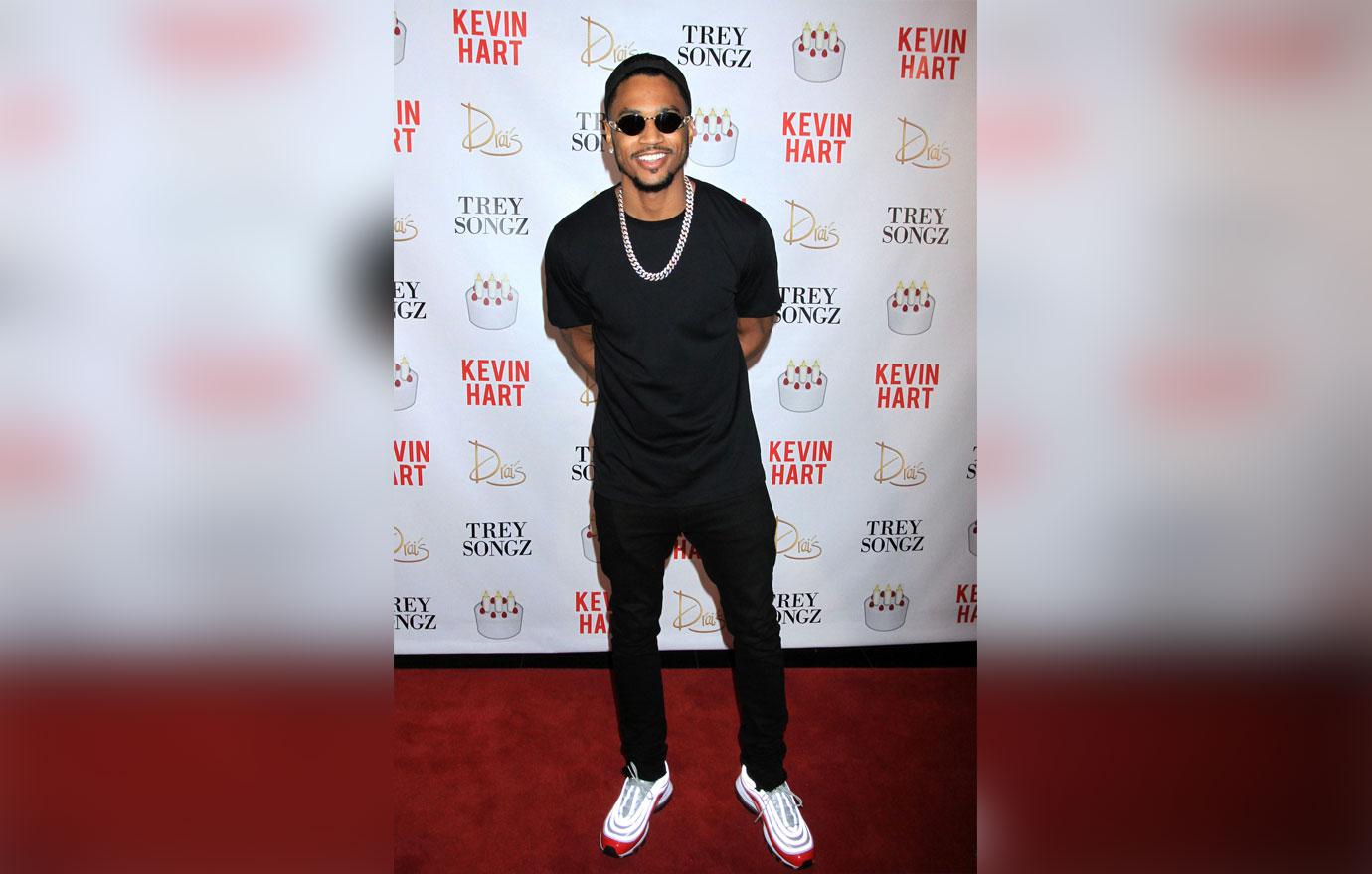 Trey Songz Wearing All Black trey songz baby mama