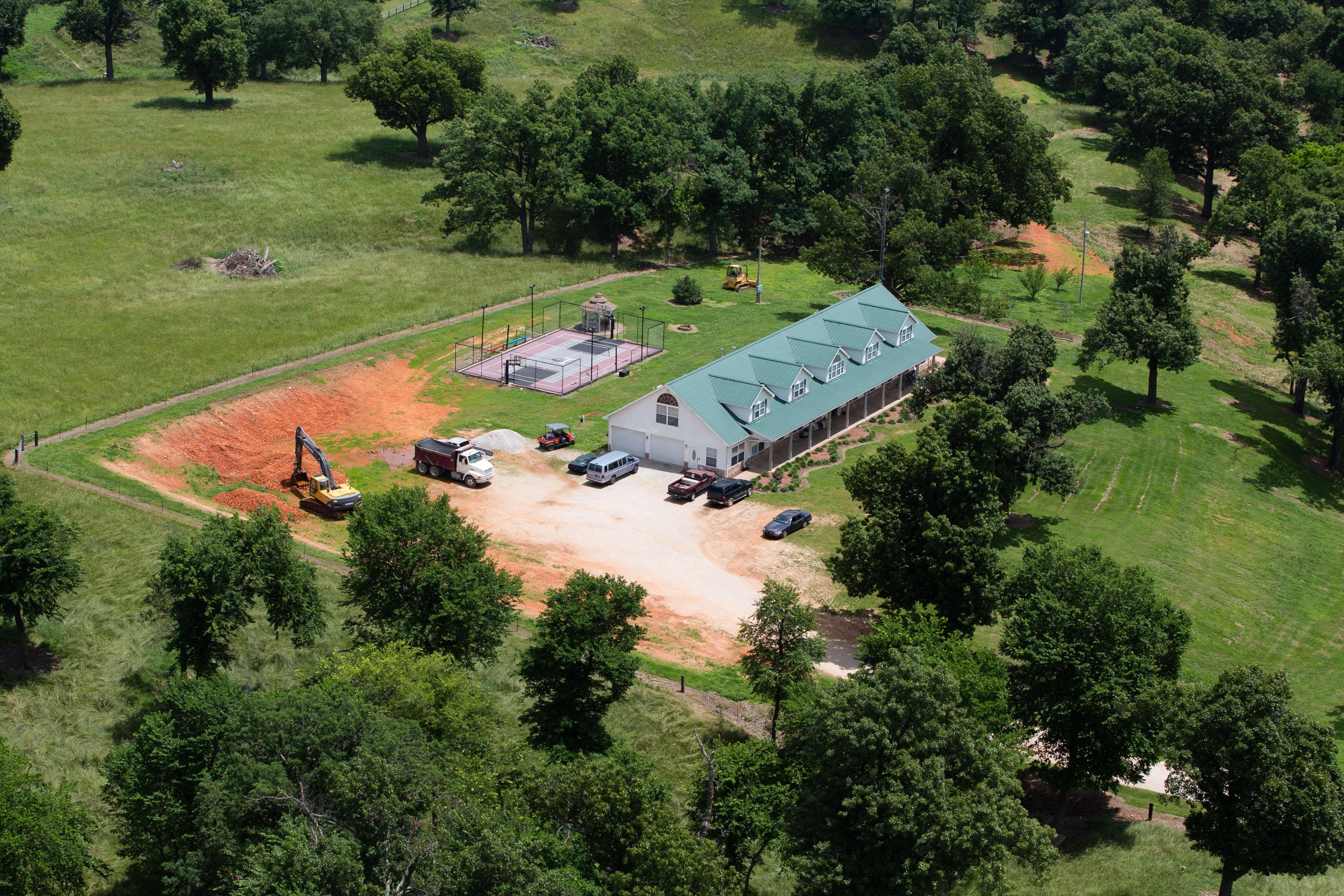 EXCLUSIVE: Aerial views of the Duggar family compound in Tontitown, Arkansas.