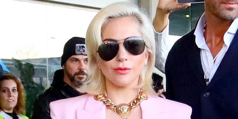 PICS Lady Gaga Shows Off Major Cleavage In Revealing Pink Ensemble