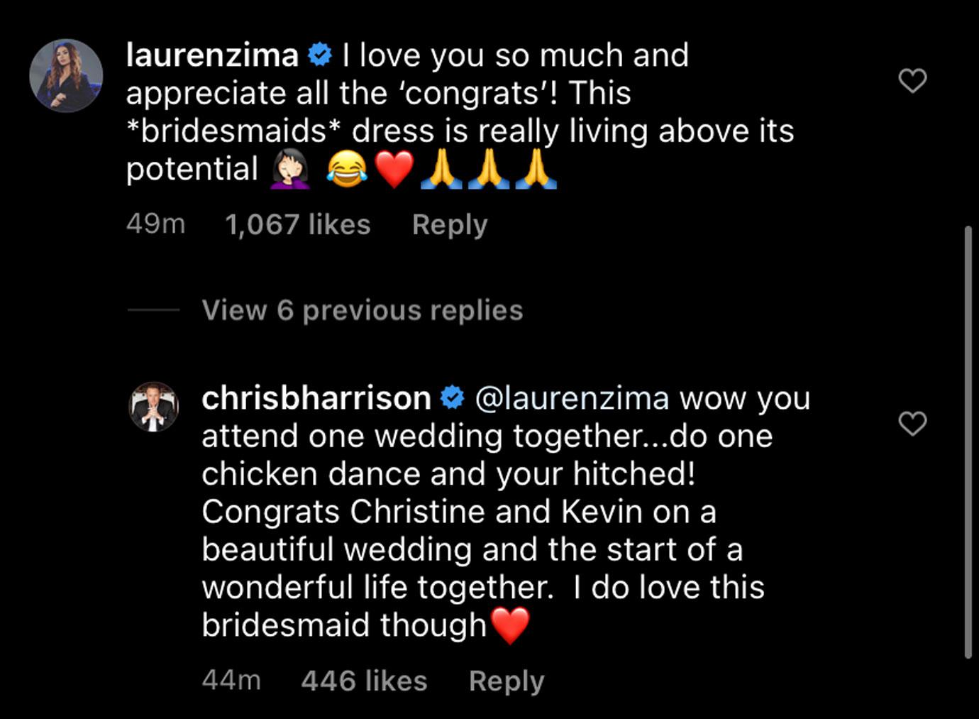 chris harrison married bachelor wedding photo girlfriend lauren zima