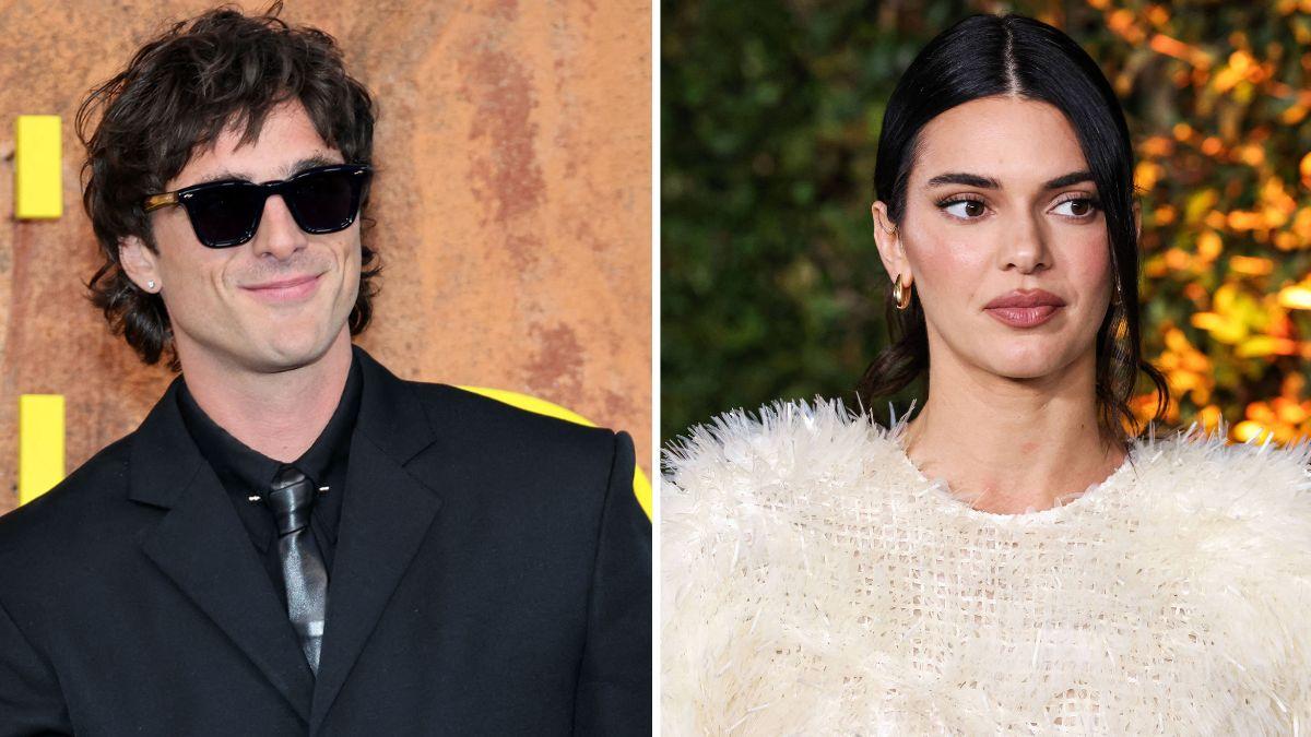 Split photo of Jacob Elordi and Kendall Jenner.