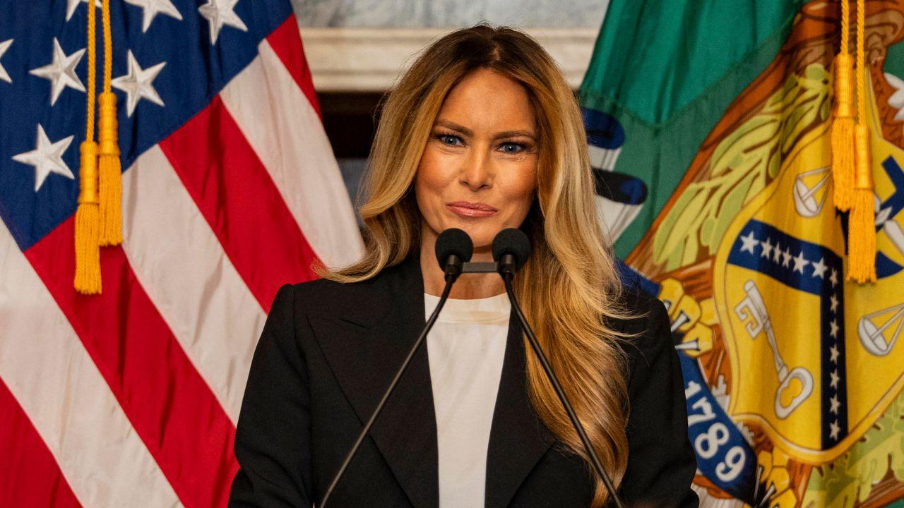 Image of Officials acknowledged reviewing a reported threat targeting Melania Trump.