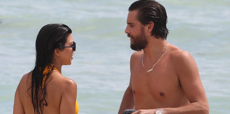 Kourtney Kardashian and Scott Disick in Miami Beach