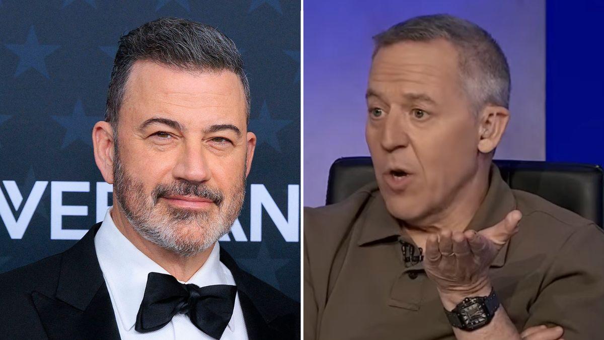 Photo of Jimmy Kimmel and Greg Gutfeld.