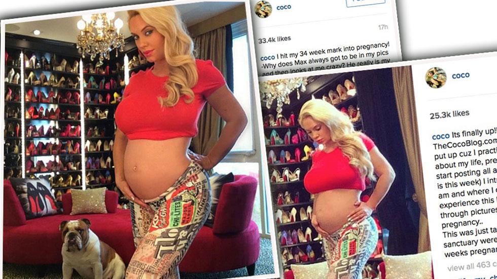 Coco austin baby bump