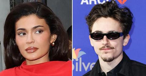 Photo of Kylie Jenner; picture of Timothée Chalamet.