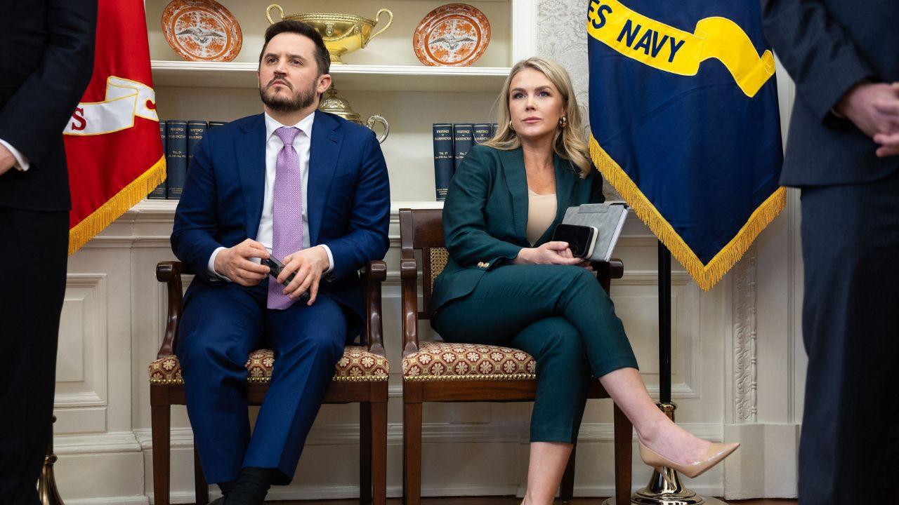 image of Taylor Budowich (left) allegedly helped draft the memo. 
