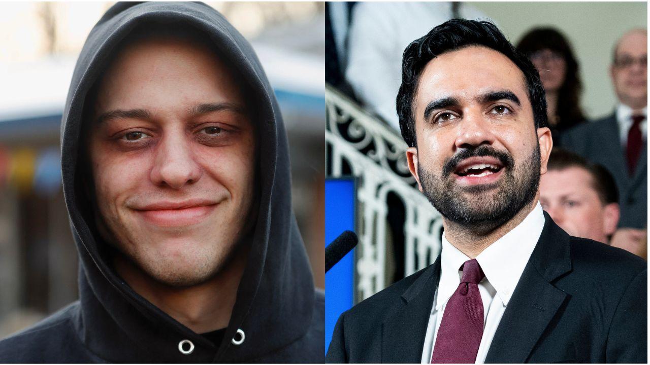 image of comedian Pete Davidson and New York City Mayor Zohran Mamdani