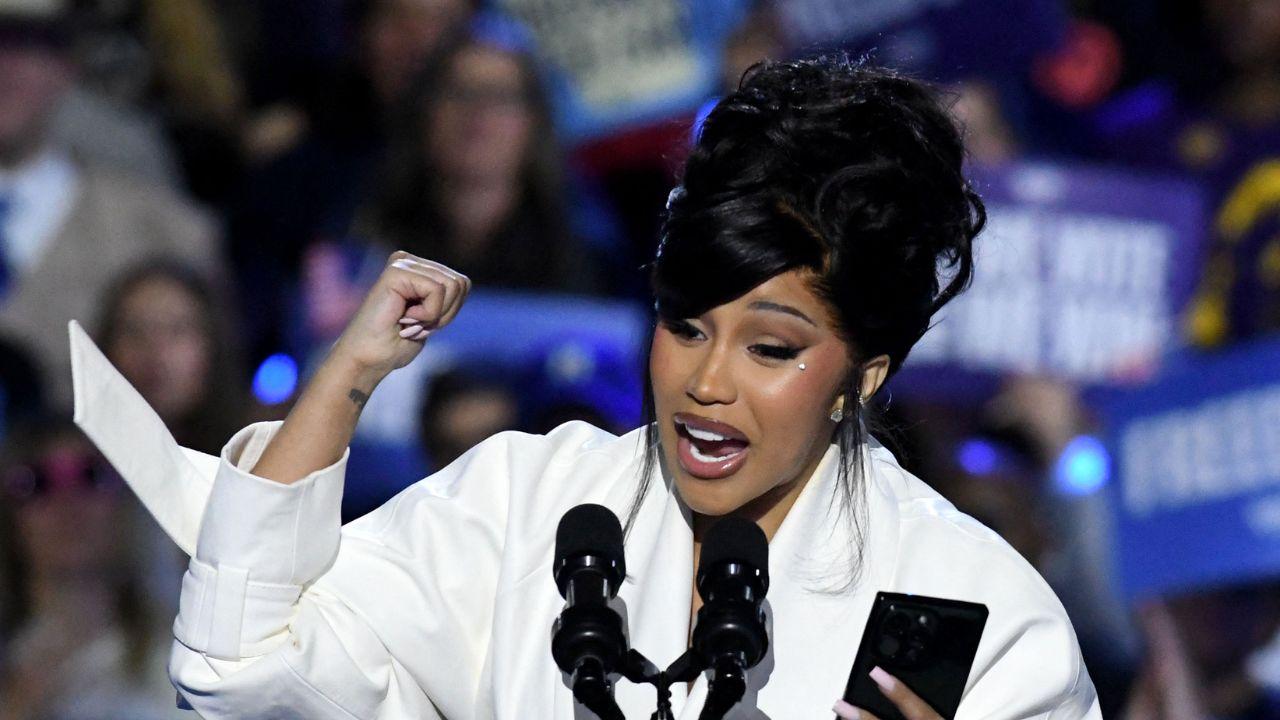 Image of The rapper continued blending politics with her public image.
