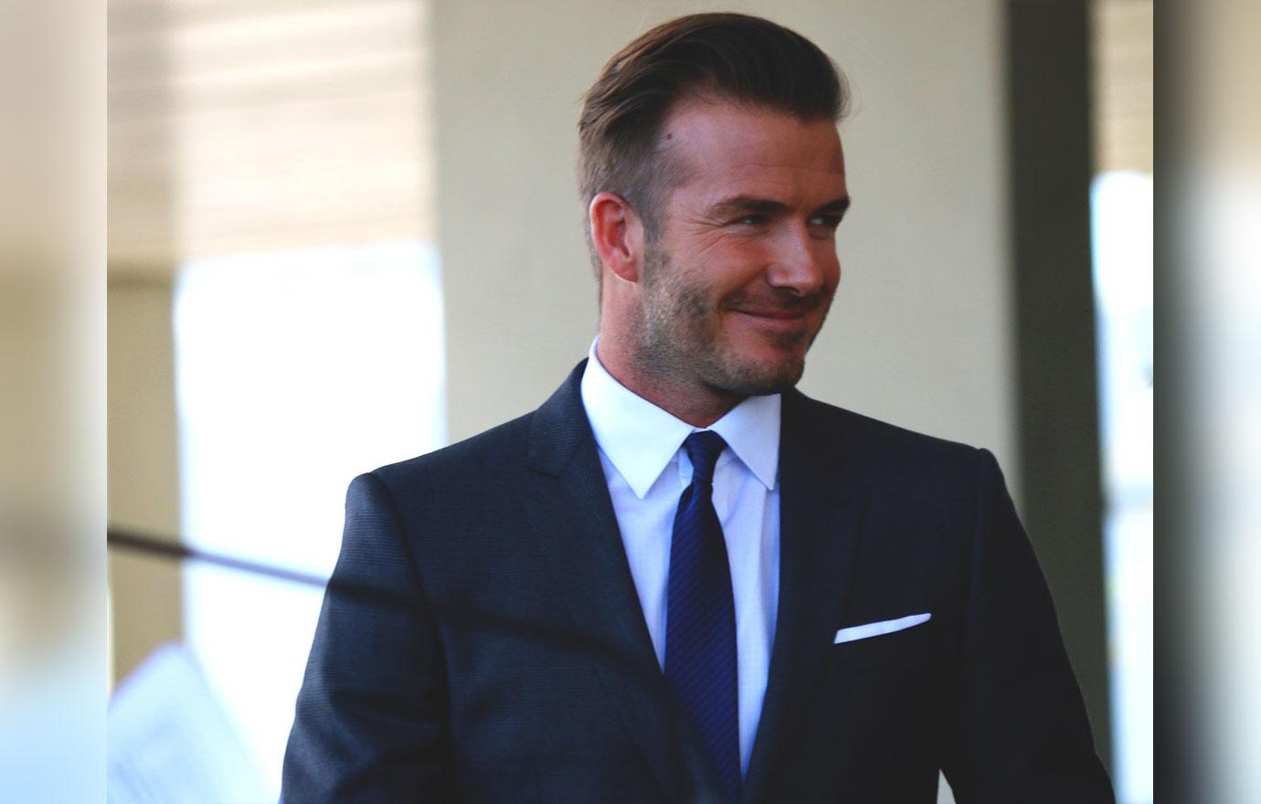 David Beckham at soccer press conference