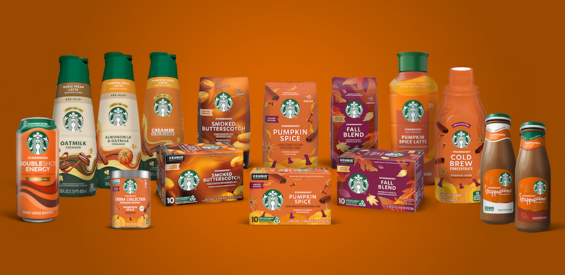 starbucks rtd and at home fall coffees and creamers