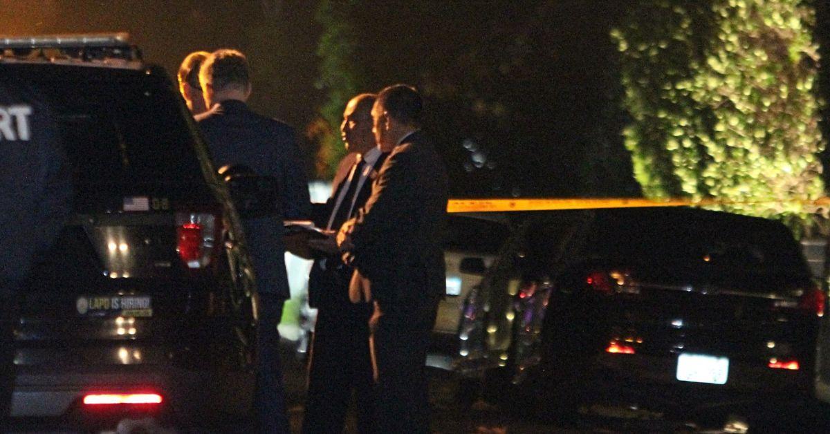 image of Police photos show Nick Reiner being arrested at night.