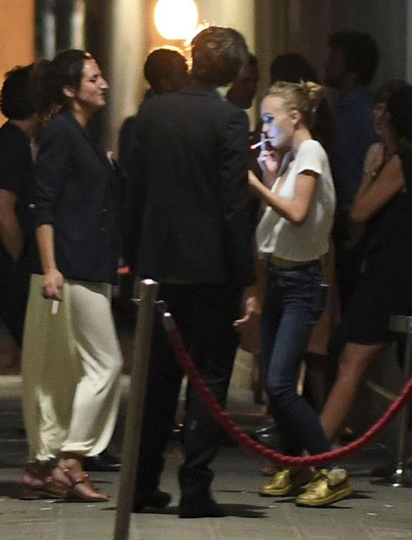 lily rose depp night smoking partying venice