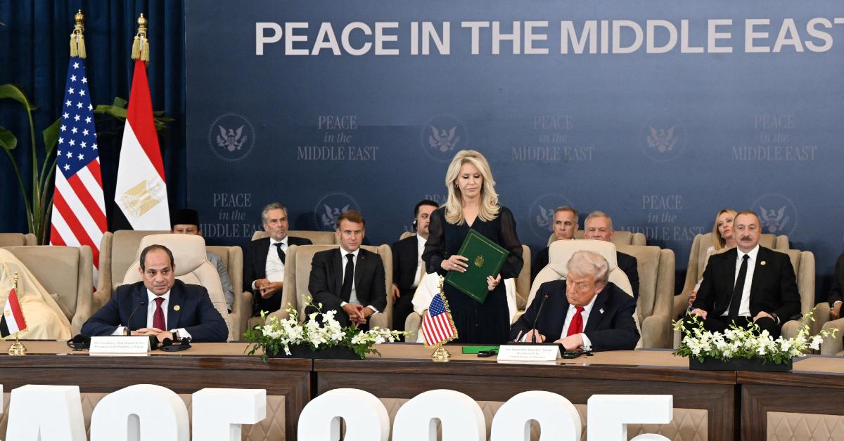 Image of Donald Trump was in the Middle East as he completed phase one of his peace plan in Gaza.
