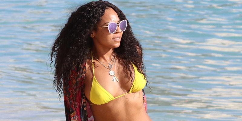 Ashanti Turns Heads On The Beach In A Yellow Bikini After Cursing Fans Out ...
