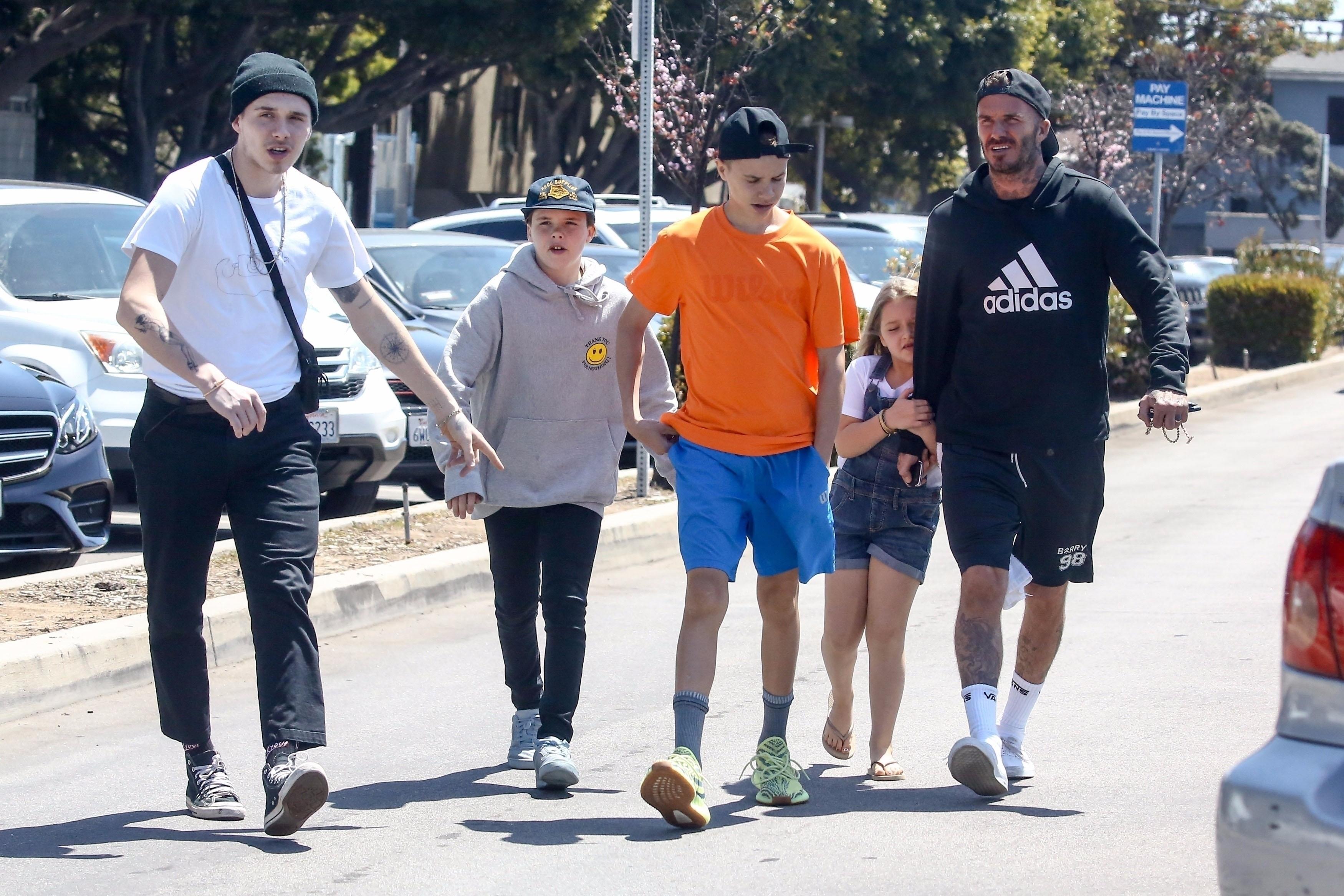 *EXCLUSIVE* David Beckham enjoys a day out with his kids in Venice Beach