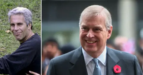 split of Jeffrey Epstein, Prince Andrew.