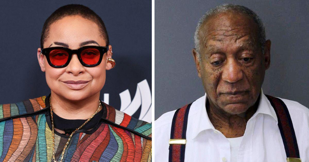 split photo of Raven-Symoné and bill cosby