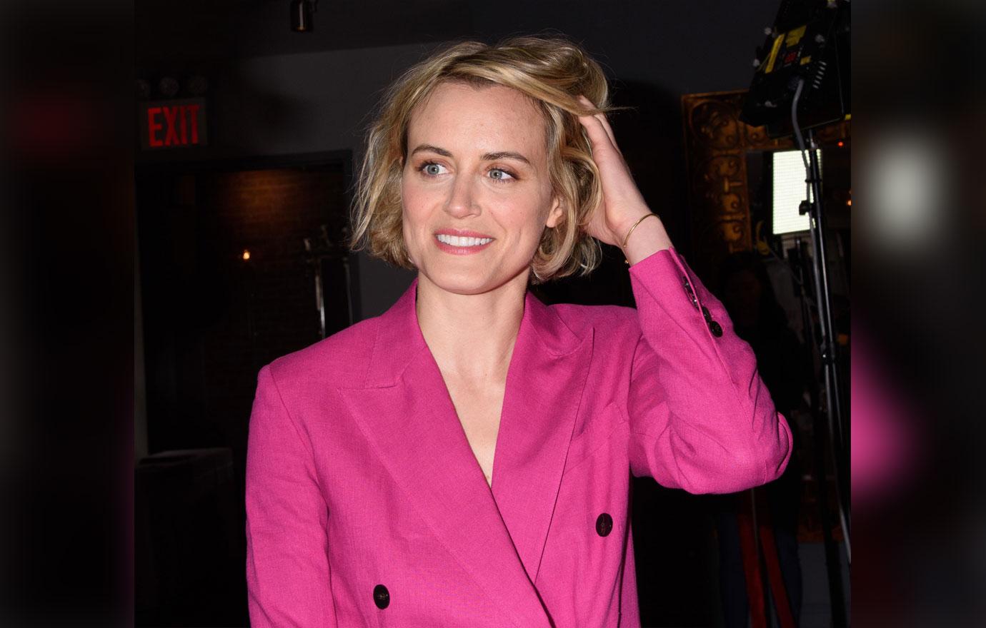 taylor schilling pink suit