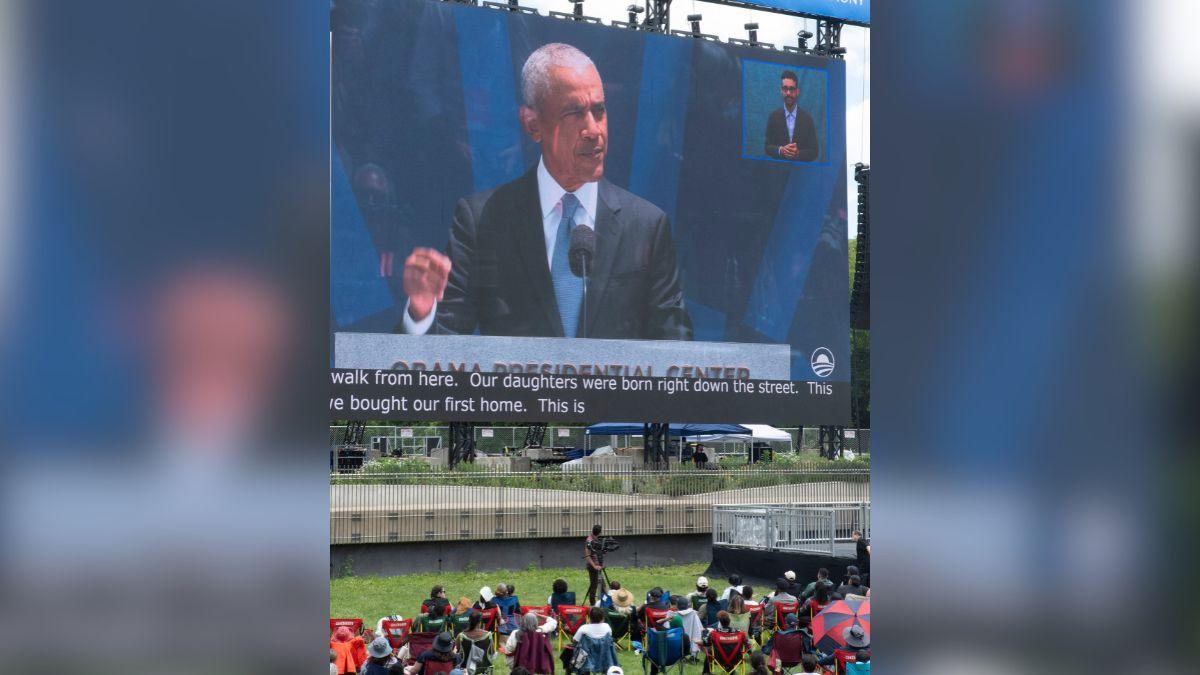 Image of The inauguration ceremony for the Obama Presidential Center saw many A-lister attendees and performances.