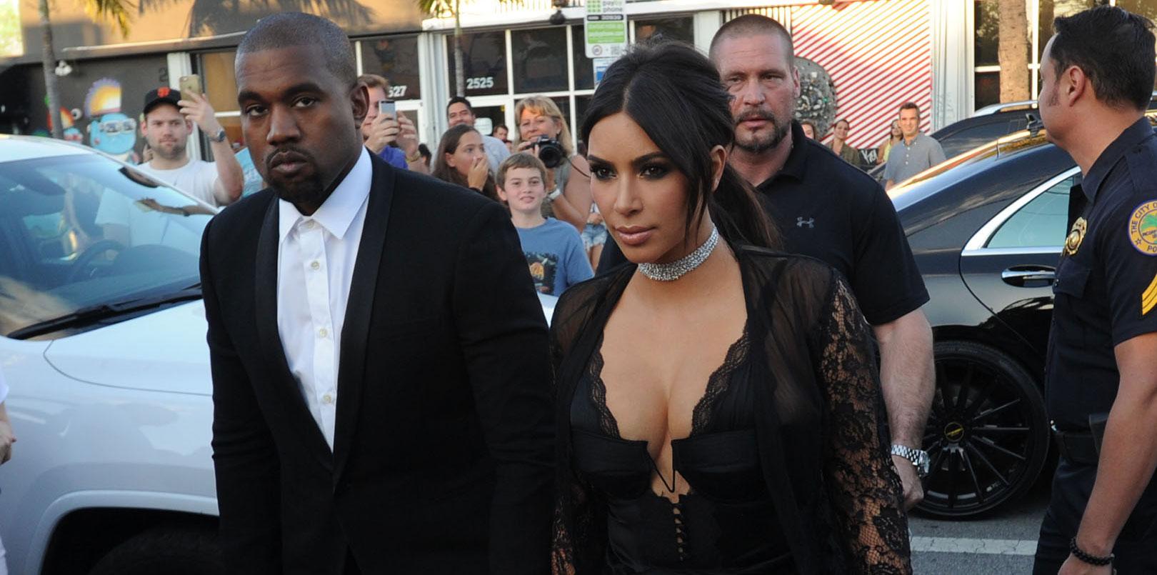 Kim kardashian cleavage lace lingerie dress miami