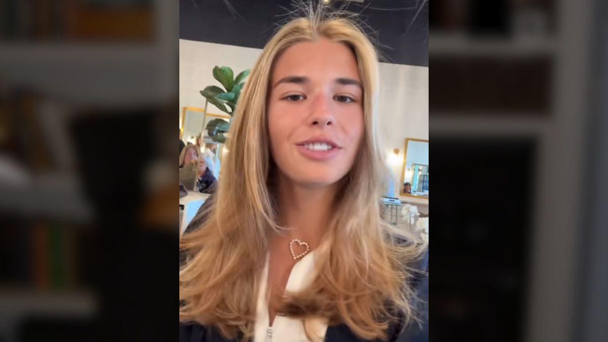 Photo of Kai Trump showed off a brighter blonde shade in a video posted via TikTok.