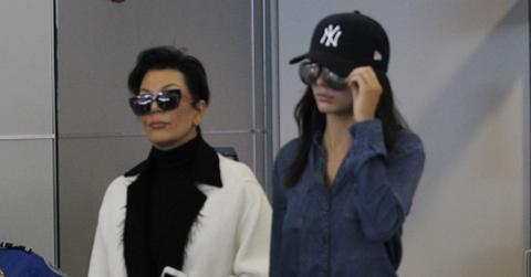 Kris Jenner and Kendall Jenner at JFK Airport