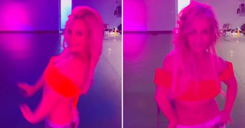 britney spears posts bizarre dancing video fans concerned pp
