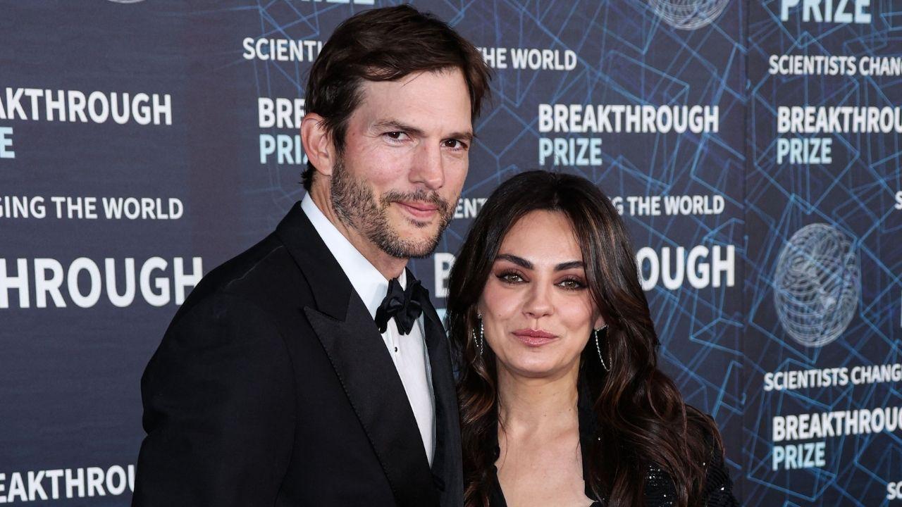 image of The couple brought their children, Wyatt and Dimitri, to New York City.
