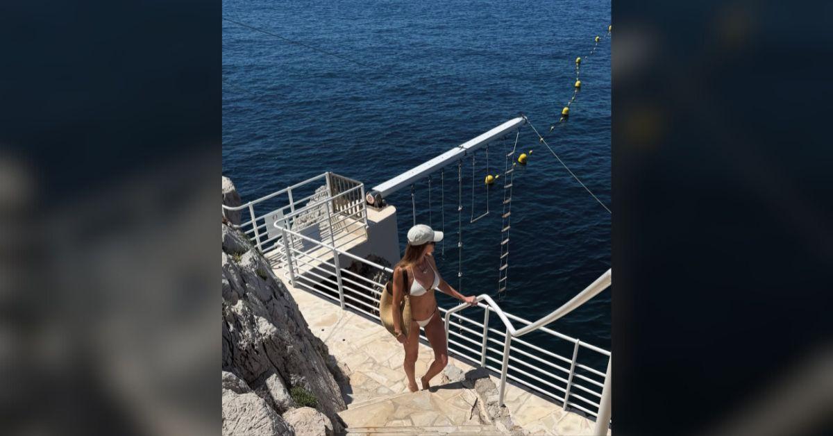rosie huntington whiteley stuns white bikini vacationing france photos