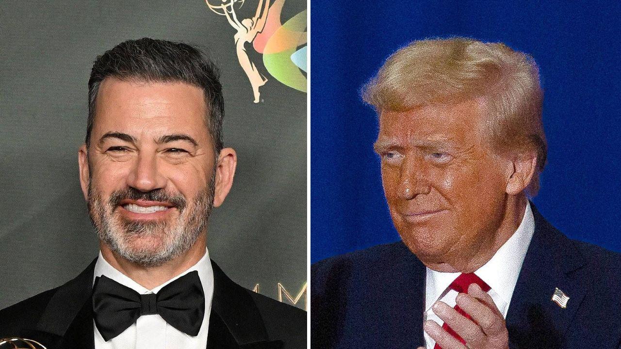 Photo of Jimmy Kimmel and Donald Trump.